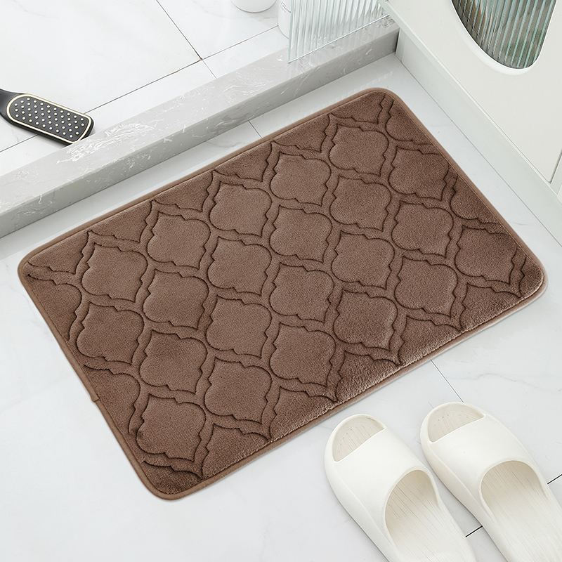 Gestreepte badmat, absorberend sneldrogend keukentapijt, antislip ultrazacht in het tapijt, ideale badkamerproducten voor de slaapkamer.: Bruin