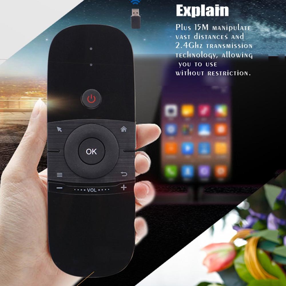 W1 2.4G Wireless Keyboard Air Mouse Rechargeble Mini Remote Control Fly Air Mouse For Android 9.0 8.1 TV Box/PC/TV