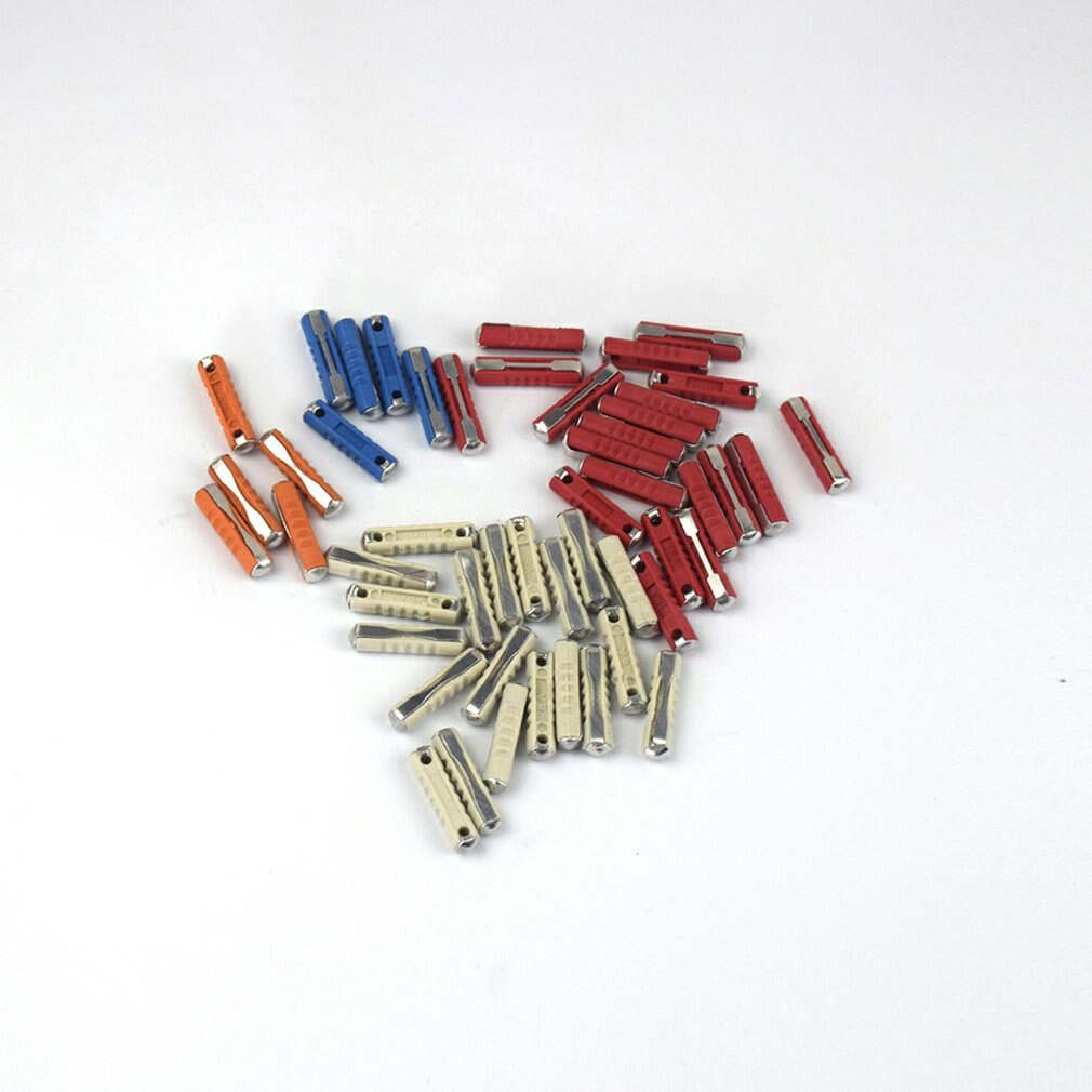 50Pcs/Kit 5A 8A 16A 25A Classic Car Auto Fuses Kit Ceramic Car Fuse Bullet Automotive European Fuse