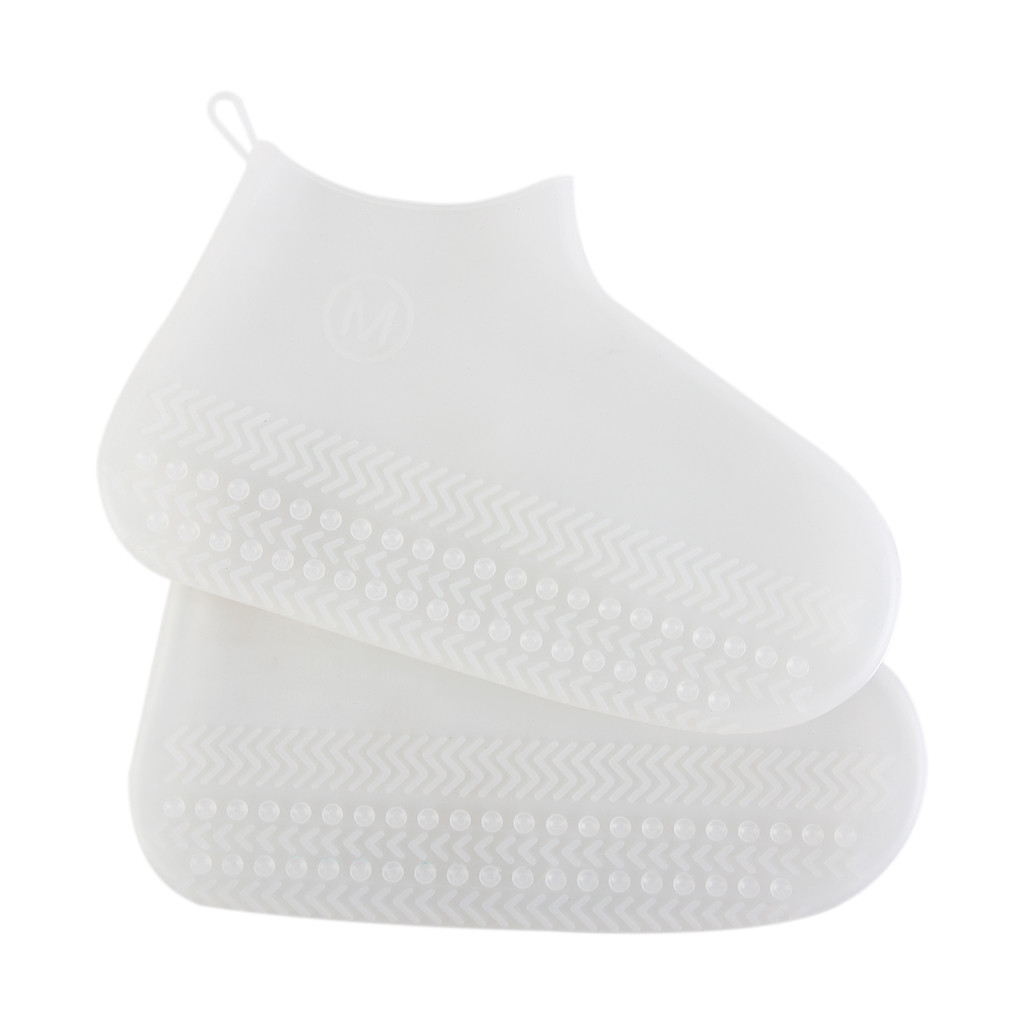 Reusable Rain Gear Boots Snow Shoe Covers Waterproof Shoes Overshoes Outdoor Camping Slip-resistant Rubber Rain Boot Overshoes: WH