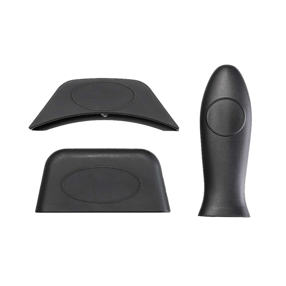 3 uds. Mango resistente a altas temperaturas Anti-escaldado Mango antideslizante cubierta de aislamiento almohadilla de silicona Wok manga de goma