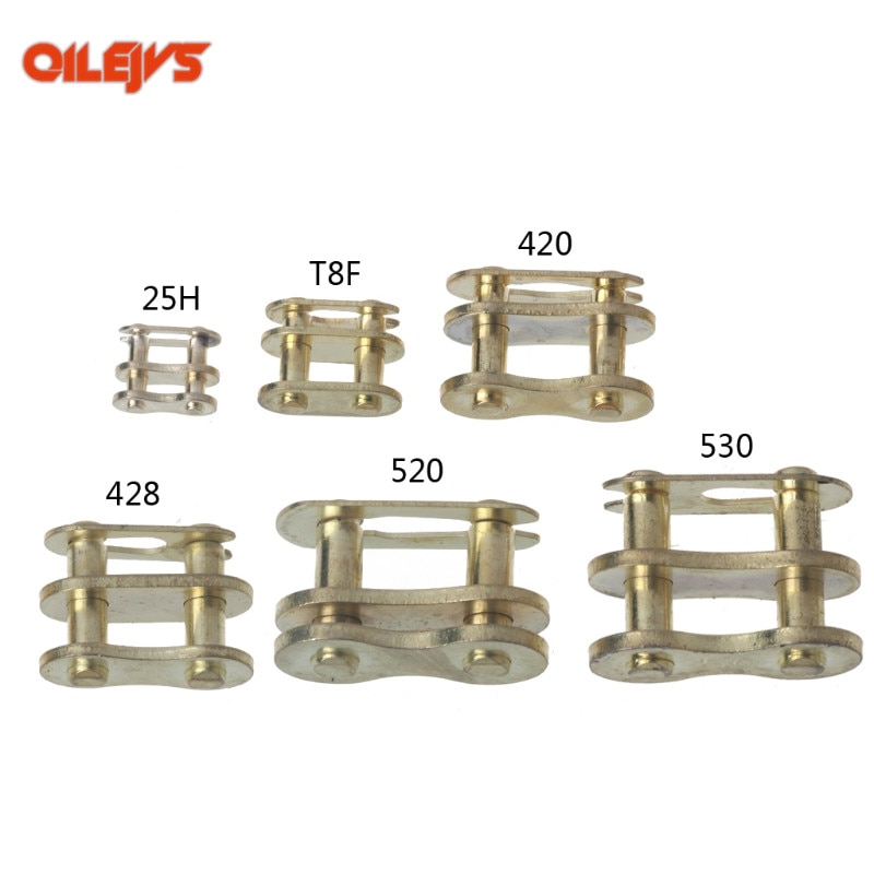 Bil styling gyllene motorcykel kedjespänne ring länk 25h# t8f# 420# 428# 520# 530#