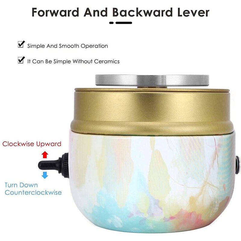 Pottery Wheel Machine,2000RPM Mini Electric Pottery Wheel DIY Clay Tools for Adult Children Pottery Art US Plug