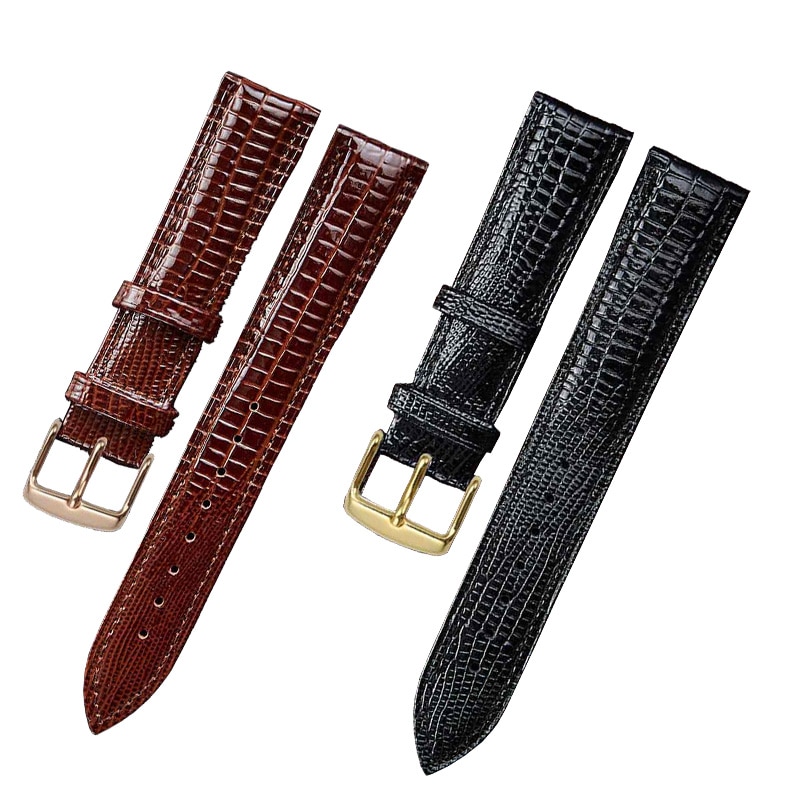 Mode Lederen Horlogeband Hagedis Patroon Pin Gesp Horlogeband voor Vrouwen en Man 12mm 14mm 16mm 18mm 20mm 22mm 24mm