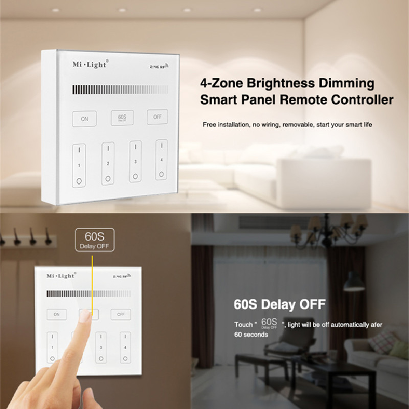 Mi Light B1 B2 B3 Panel Controller Wireless 2.4G RF Panel Control for Dim/CCT/RGB/RGBW/RGB+CCT MiBoxer LED Bulb / Strip