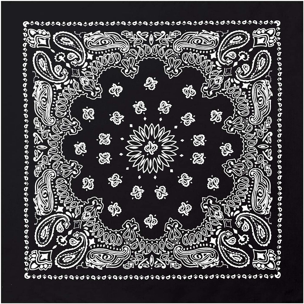 Bandanas 22 Zoll 100% Baumwolle Bandana Neuheit Doppelseitig Drucken Paisley Cowboy Bandana Party Favor Schal Stirnband Taschentücher
