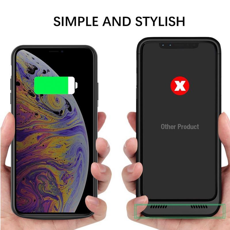 Power Bank 6000 Mah Batterij Oplader Voor Iphone X Xs Oplaadbare Power Bank Externe Backup Charger Case Voor Iphone X Xscase