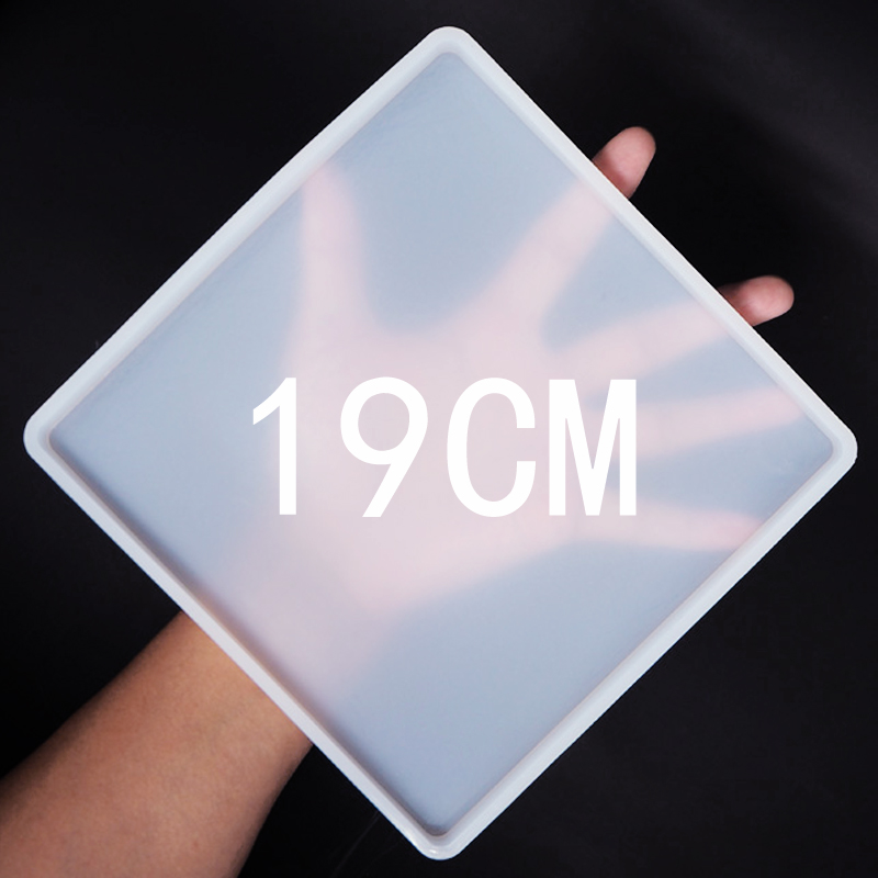 Molde de silicone de grande montanha quadrada, grande montante de resina artesanal faça sua própria montanha: 19cm