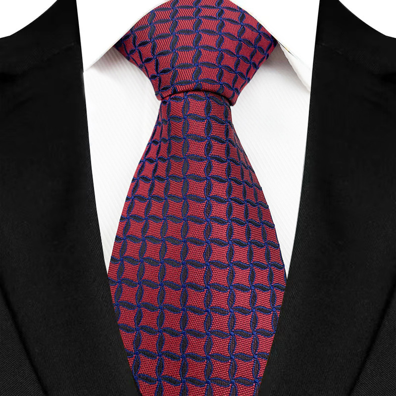 Cravate de luxe pour hommes, 8CM, couleur rouge, rayures à pois, couleur unie, Paisley, pour marié, tissée en Jacquard, pour fête d'affaires et de mariage: Vert émeraude