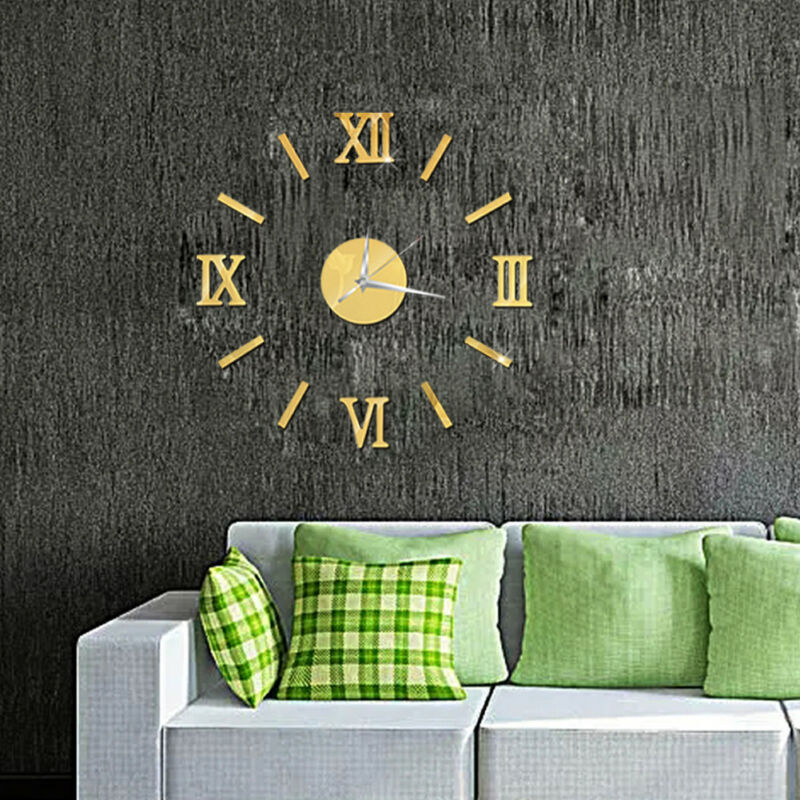 Grote Muur Horloge Vintage Plexiglas Art Wandklok Woonkamer Stilte Slaapkamer Modern Home Decor Klok