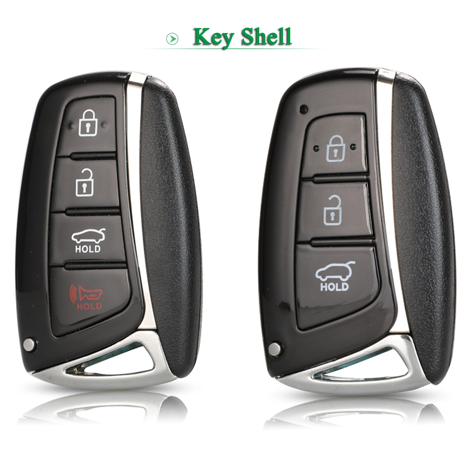 Bilchave 3/4 Buttons Remote Car Key Shell For Hyundai Genesis Santa Fe Equus Azera Key Case Replacement With Uncut Blade