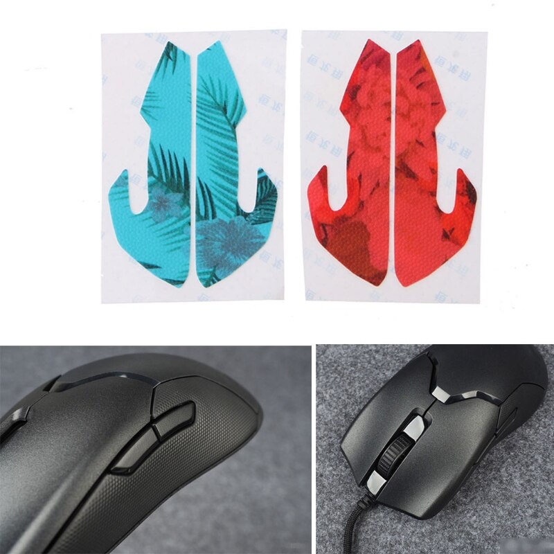 Viper mouse skin schweißabweisende pads, rutschfeste pads, rot blau