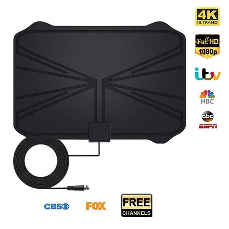 990 Miles TV Aerial Amplified 4K 1080P HD Digital HDTV Antenna with Adjustable Amplifier Signal Booster