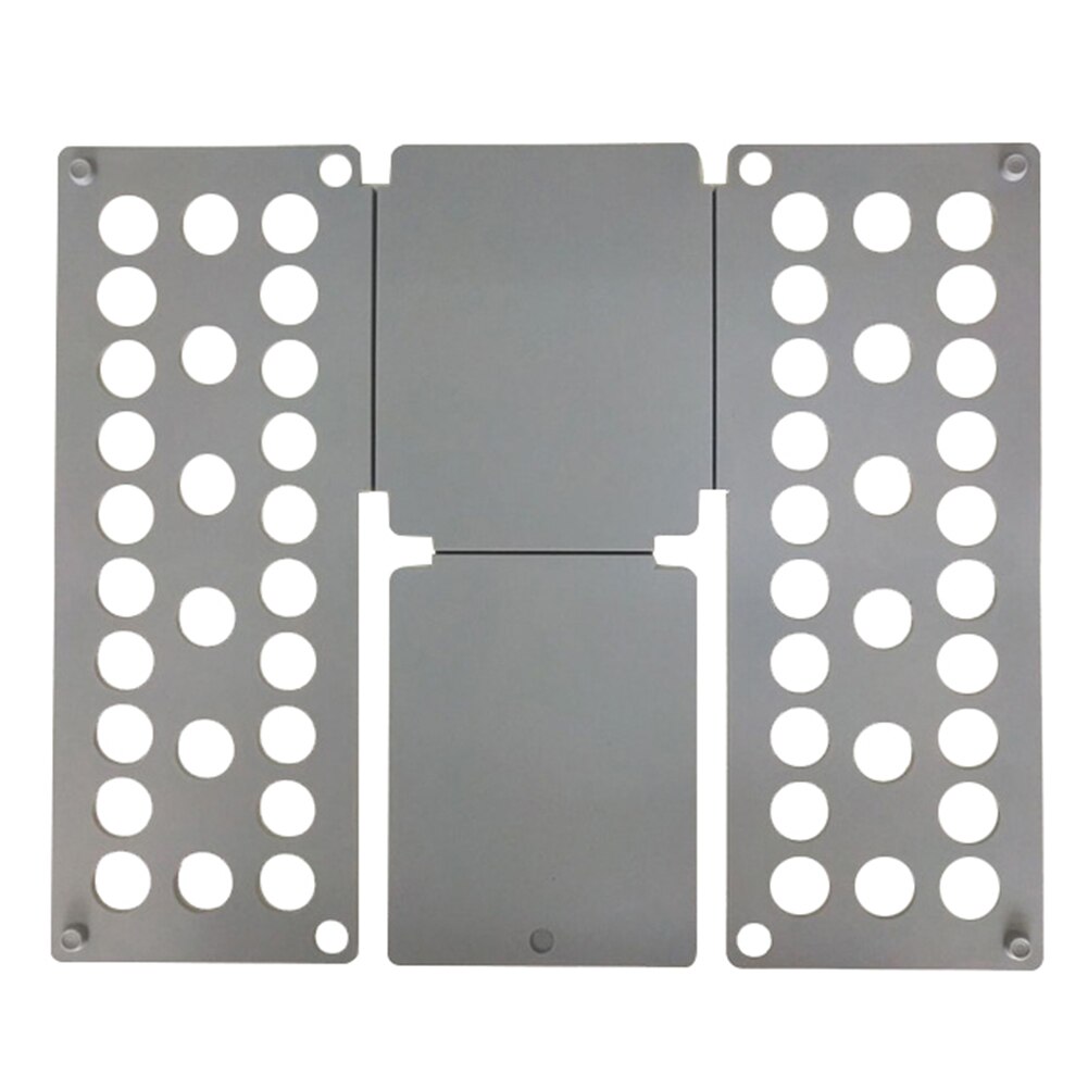 Plastic Garment Folding Board Kids Adjustable Shirt Clothes Holder Wardrobe Storage Organizer T-shirt Folding Board: Light Grey