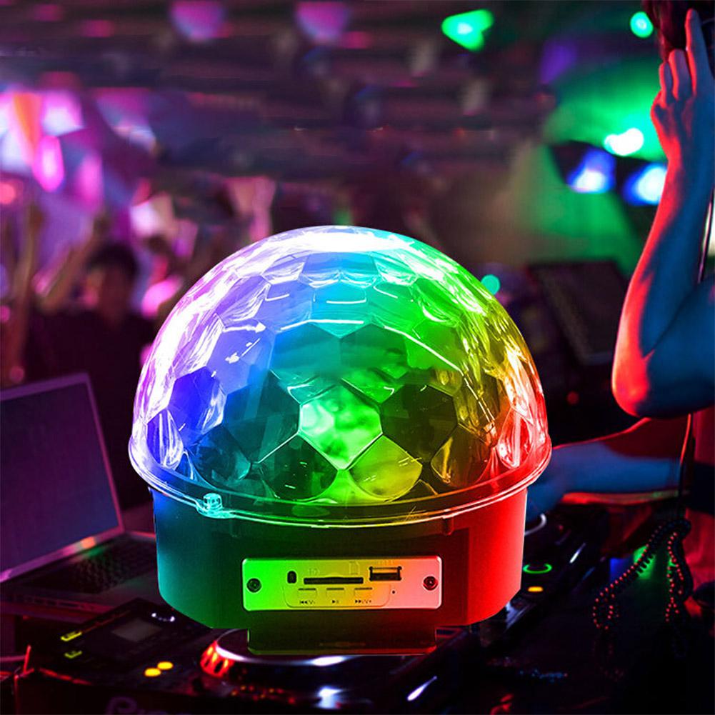 Bluetooth led dj disco lys lyd kontrol scene lys rgb magiske krystalkugle lampe projektor effekt lampe lys julefest
