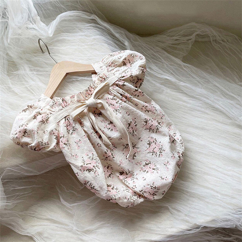 Pelele de verano para bebé y niña, monos de princesa con lazo Floral sólido dulce para recién nacido, ropa de algodón de manga corta para niños: Z1072SH / 9 meses