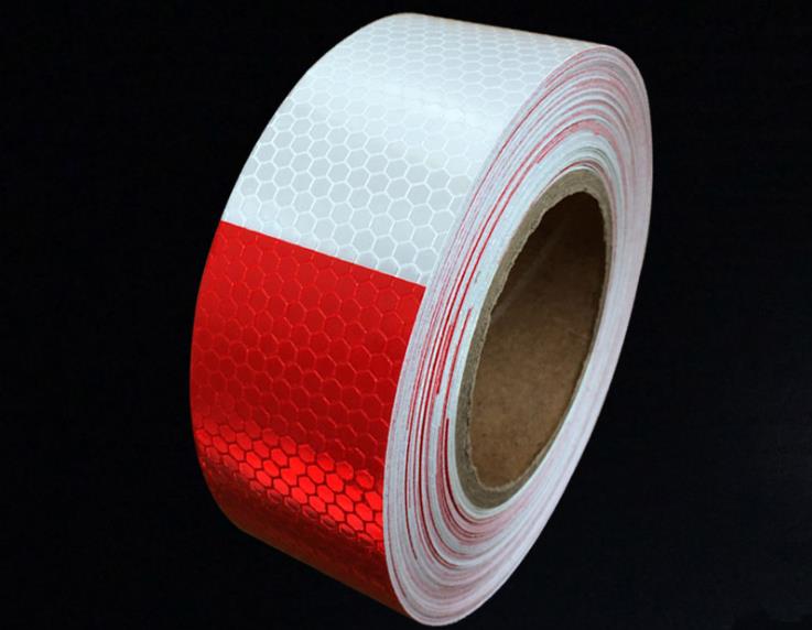 5cm*45m Self-adhesive PVC reflective warning safety tape truck road traffic construction site Reflector