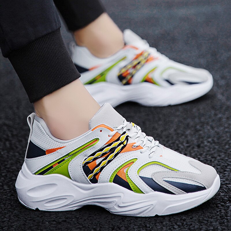 Vintage håndlavede sko sneakers til mænd fritidssko åndbare letvægts mænd sko forår efterår skridsikker populær