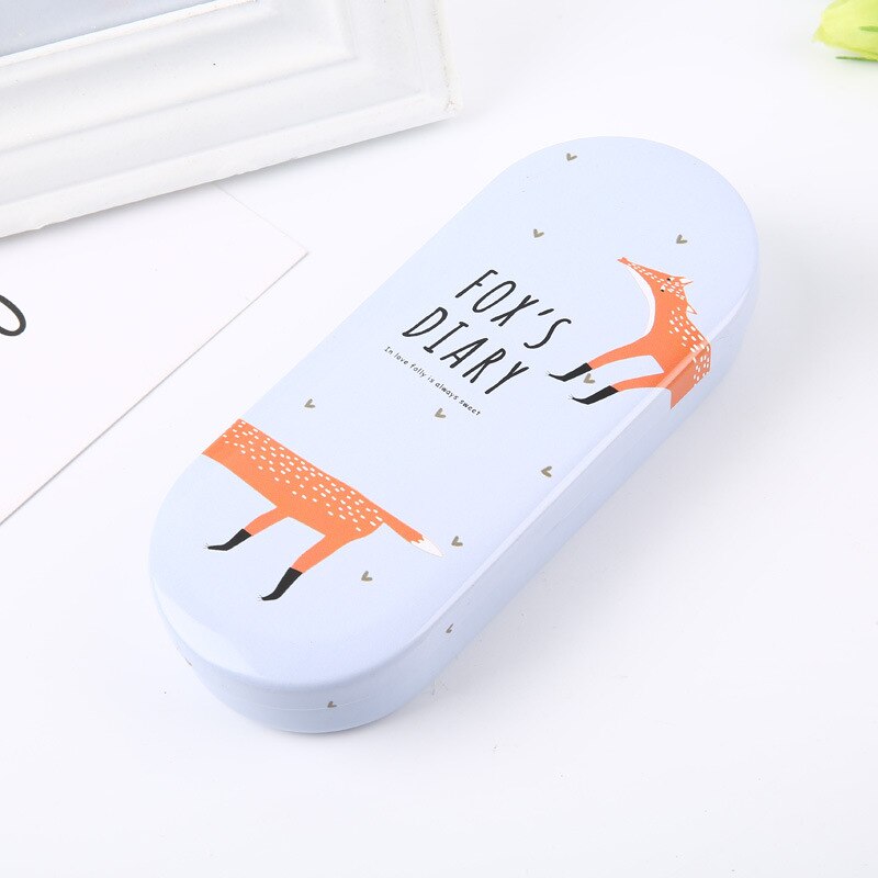 Étui lunettes chat de dessin animé | Étui de lunettes de rigide, mignon, protection des lunettes, boîte de protection pour les filles, modèle: fox