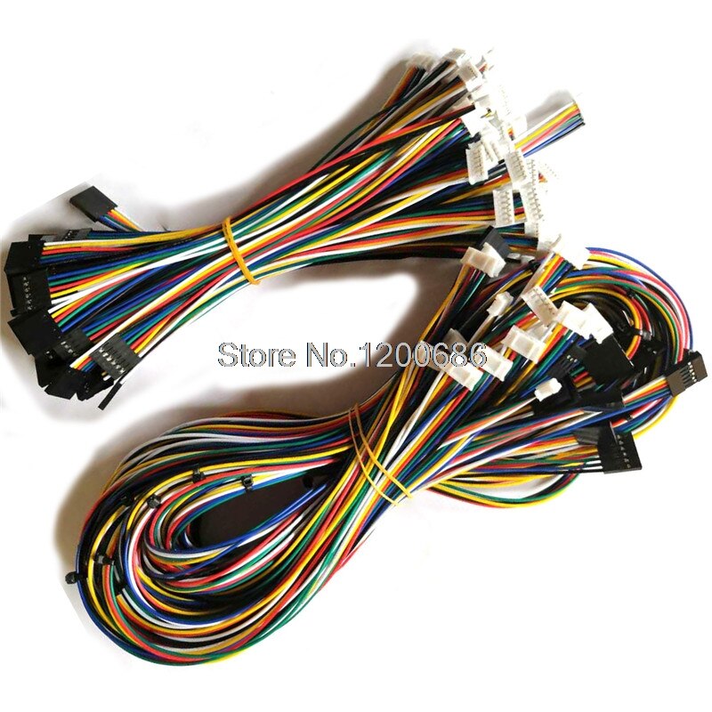 20 Cm 50 Cm 1M 24AWG JST-PH 2.0 Mm Dupont 2.54 Mm 6P Kabel Ph Serie 455-1163-ND PHR-5 M20-1060600 952-2231-ND Kabelboom