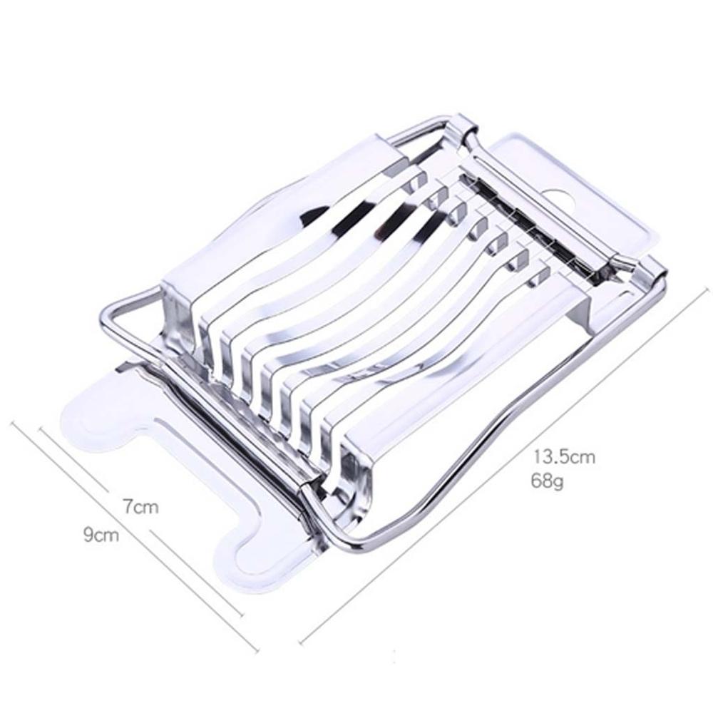 Egg Slicer Stainless Steel Kitchen Restaurant Boiled Eggs Slicers Multipurpose Stainless Steel Wire Egg Gadget Egg Cutter