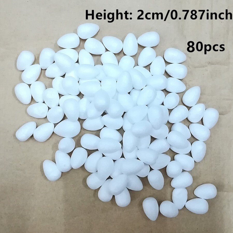 2/2.5/3/3.5/4/4.5/5.5cm White Water Modeling Foam Rose Bud For Nylon Stocking Flower Accessories Polystyrene Styrofoam Buds: 2cm 80pcs