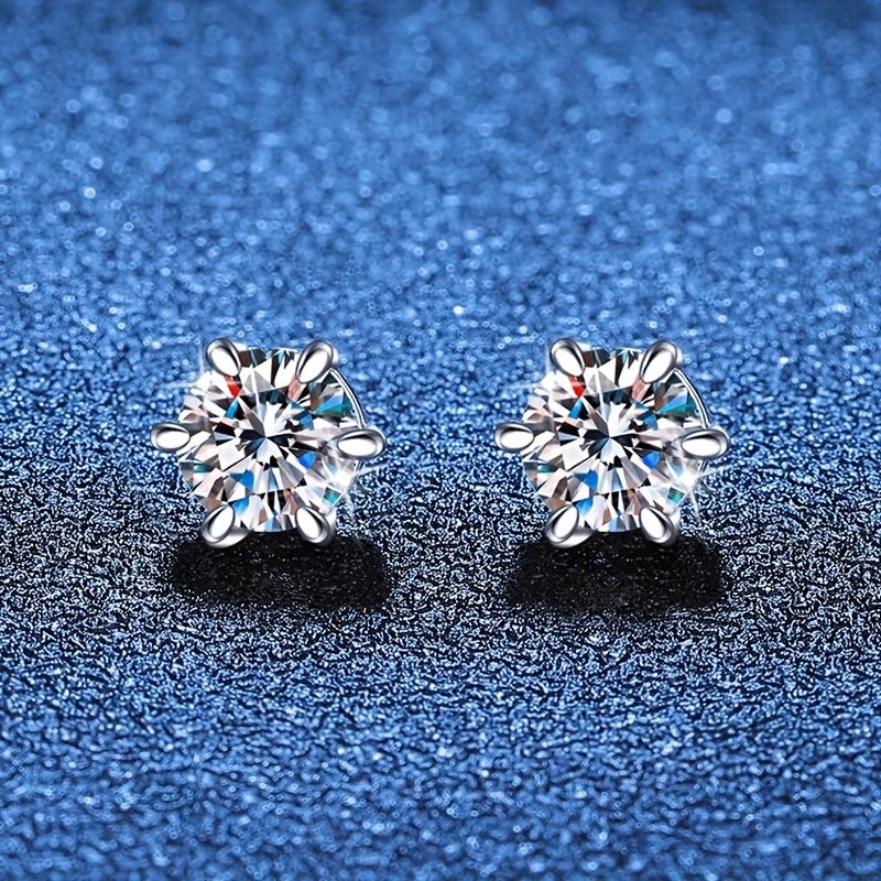 2pcs Moissanite earrings Magnetic Simple 2CT Moissanite earrings No need to pierce the ear Valentine's Day Mother's Day