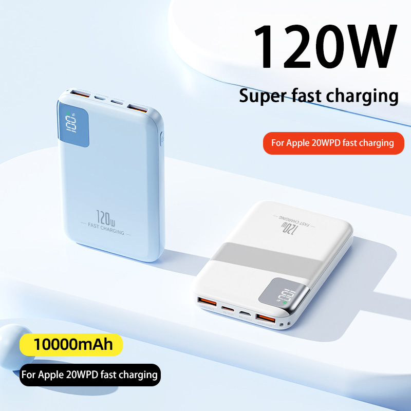 Power Bank 100000mAh 120W - Super PD 20W Pikalataus - Digitaalinen Näyttö - Kannettava