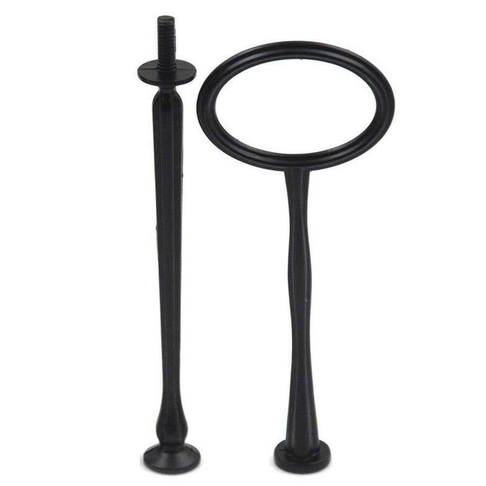 Sales 2/3 Tiers Cake Rod Plate Stand Handle Fitting Hardware Without the Plate Bake Wedding No Cake Tray Kitchen Utensils: 2 Tier Black