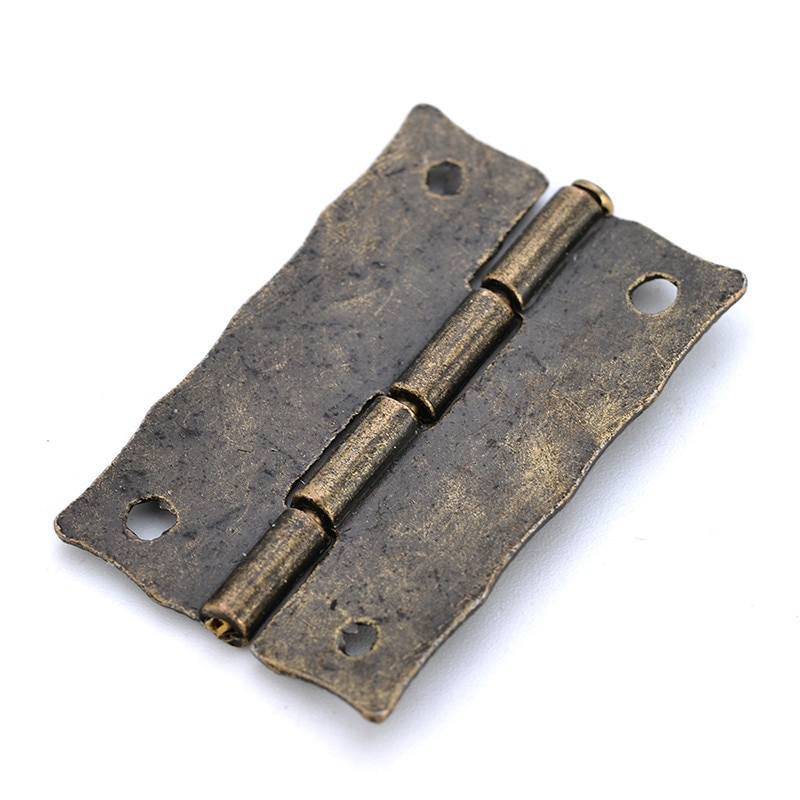 10 stk antikke bronze hængsler skabsdør skuffe dekoration vintage hængsel til smykker trækasse møbler hardware