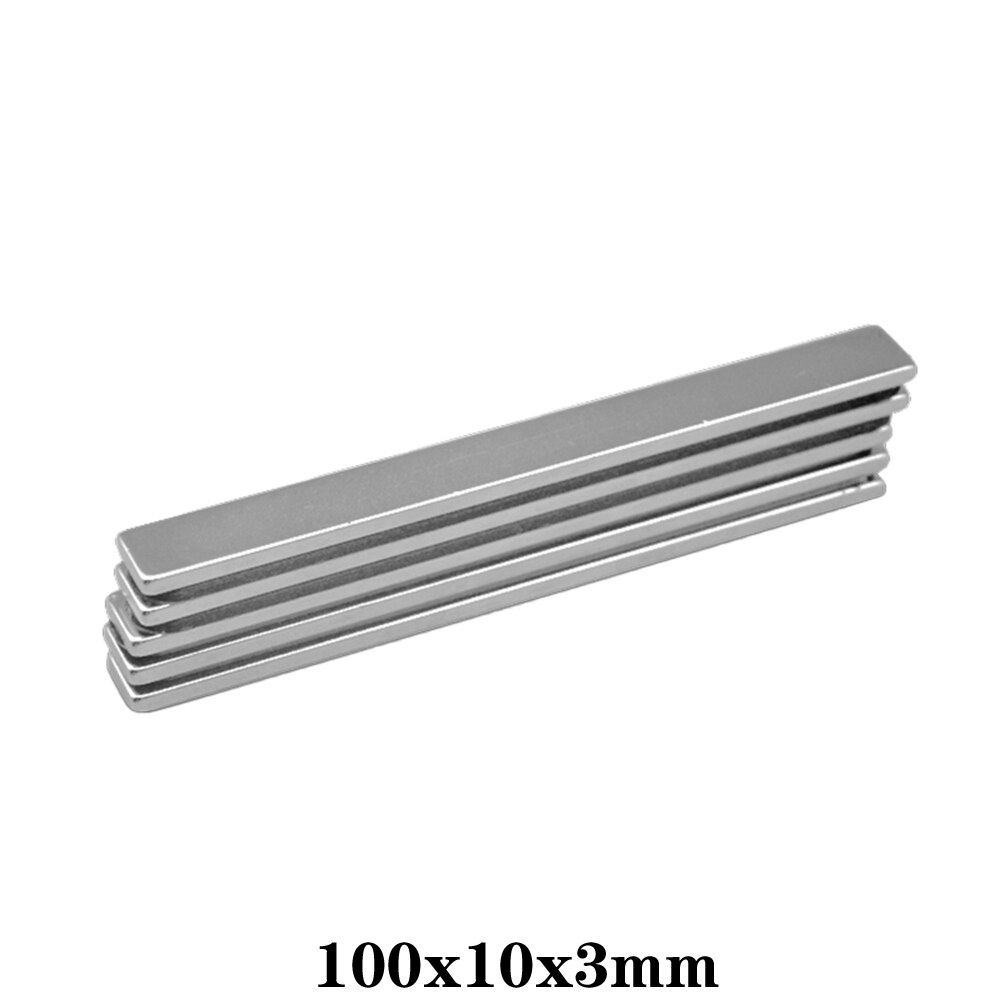 1 ~ 20 Stuks 100X10X3 Super Sterke Magnetische Magneten Lengte 100 Mm Permanente Neodymium Magneet 100X10X3 Mm Langer Vel Magneet 100*10*3