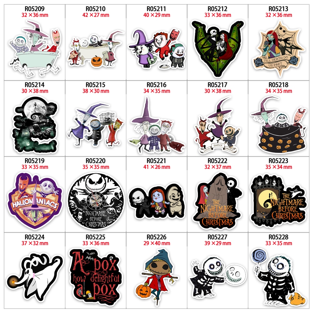 Vlakke hars flatback halloween 30 stuks/partij acryl harsen bedrukt voor doe-het-zelf decoratie