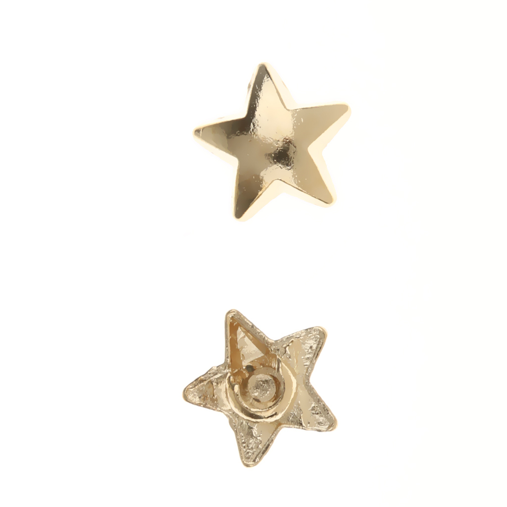 50 Sets Star Metal Rivet Leathercraft DIY Studs Spots Spikes For Bag Clothing