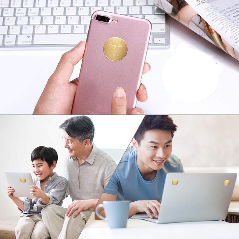 Radiation Reduction 24K Golden Anti-Radiation Protector Round EMF Protecor Cell Phone Sticker EMR Blocker Slim