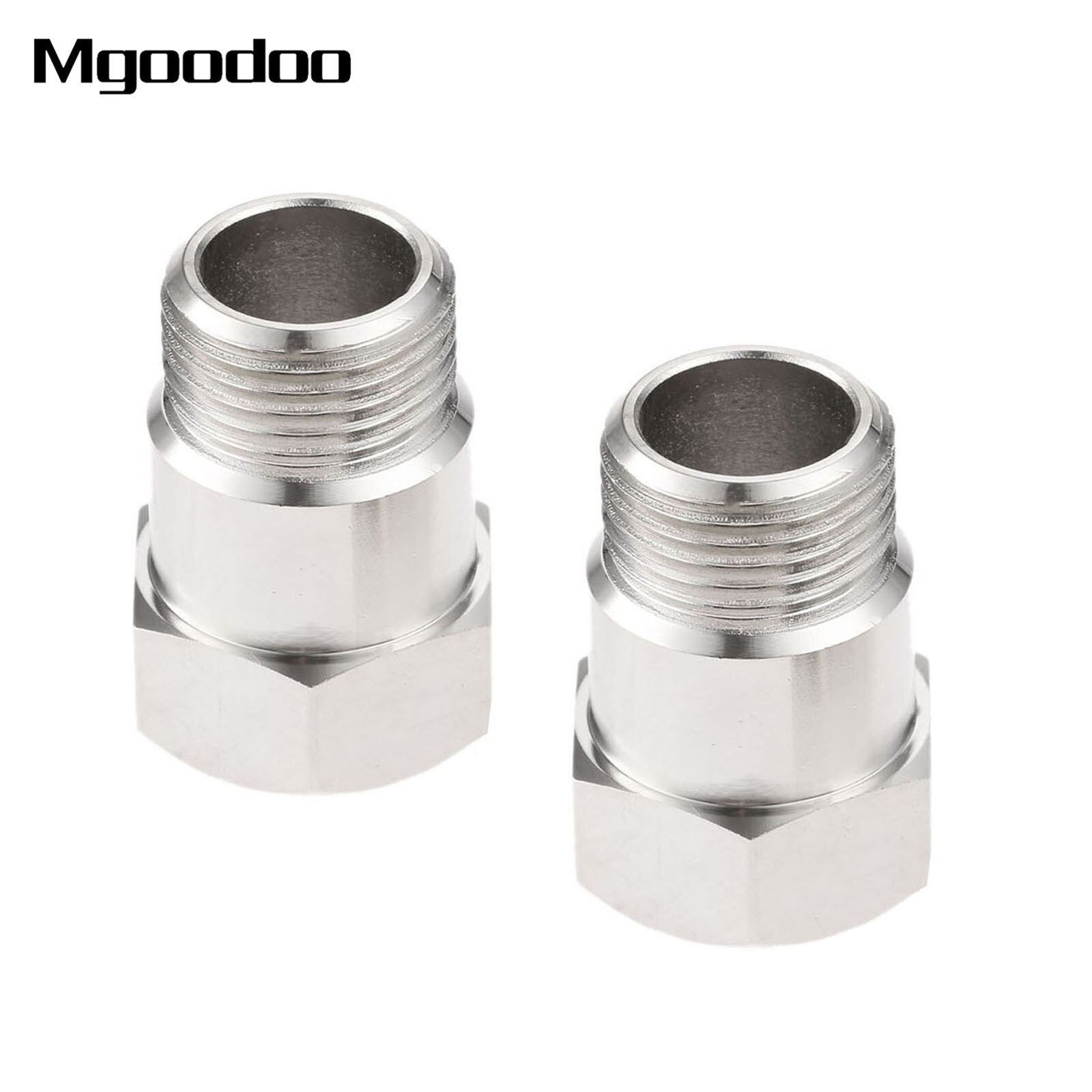 2Pcs Car Exhaust O2 Oxygen Sensor Test Pipe Extension Extender Adapter Spacer M18 X 1.5 Bung Thread 32mm Auto Parts