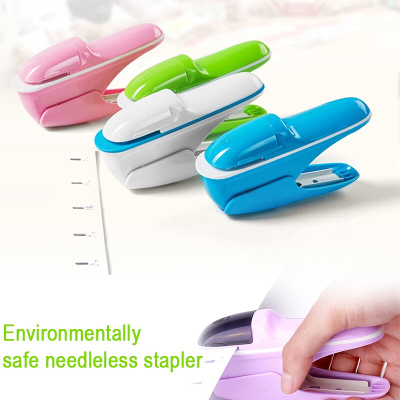 Mini Stapleless Stapler Hand-Held Without Staples Stapler for Home School Office Binding DJA99
