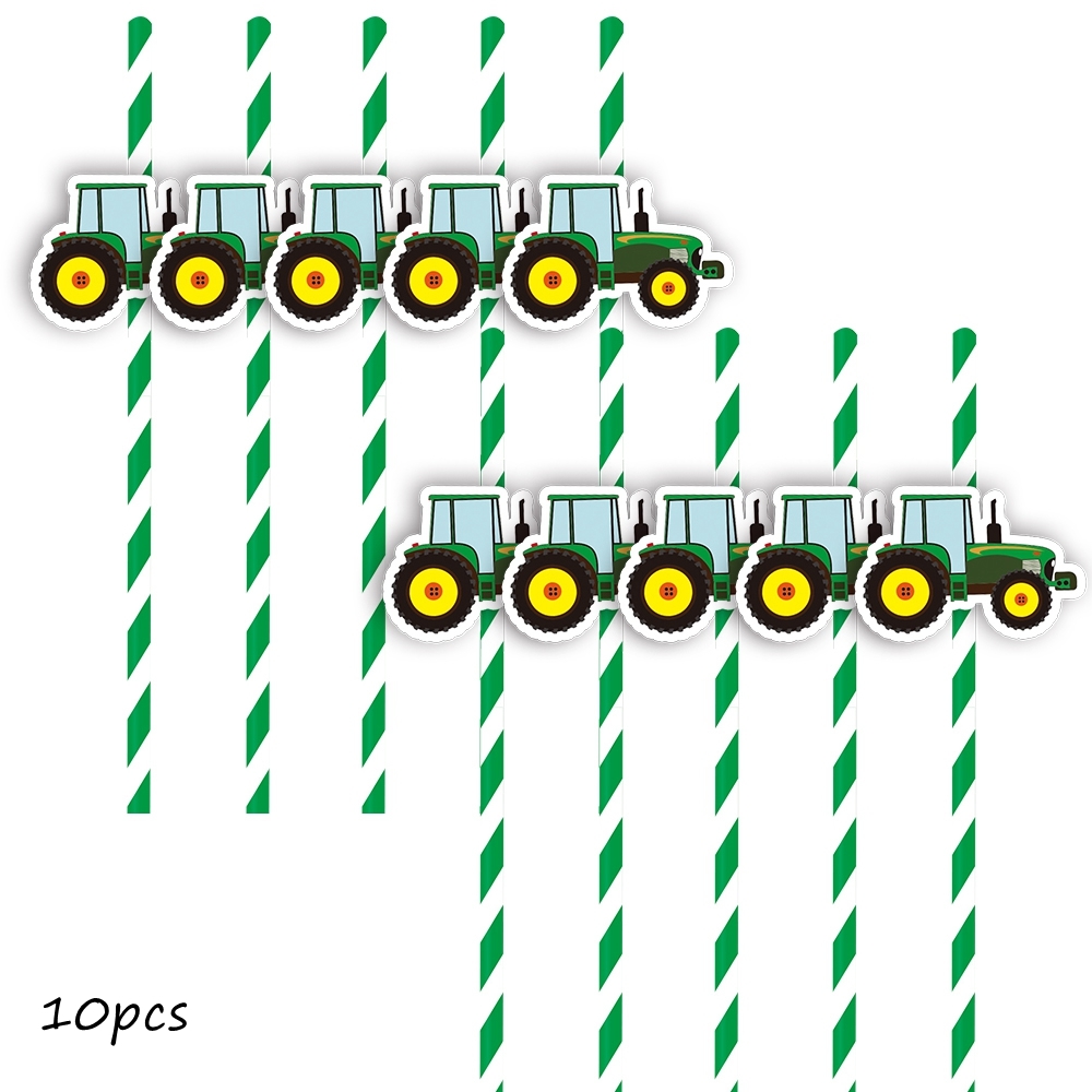 Tractor agrícola serie de vehículos, adornos para pasteles, pancartas de papel para Tractor de tierras agrícolas de niño, decoración para de cumpleaños, envoltura artesanal: Color zafiro profundo