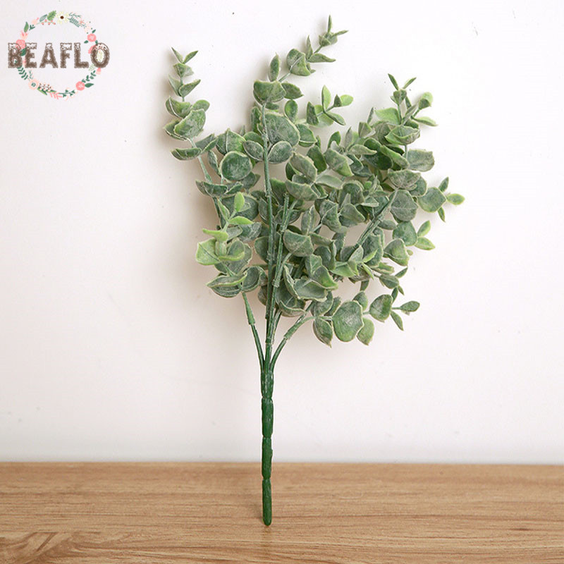 1pc plastlöv konstgjord växt för bröllop dekoration diy krans blommor arrangera tillbehör 2 färger
