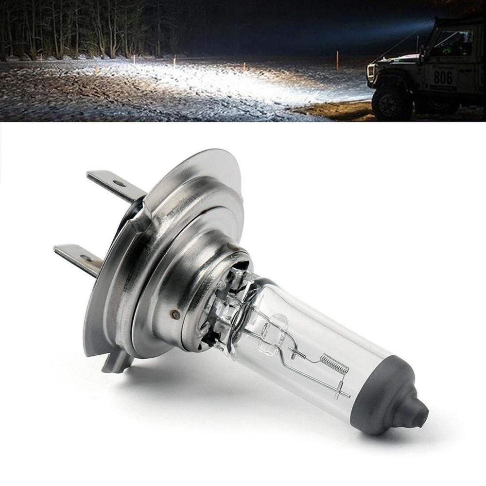 Lámpara halógena de bombilla halógena H7, 12V, 55W, luz azul clara, faro fuerte, Bombilla de penetración de vidrio para coche L6X6