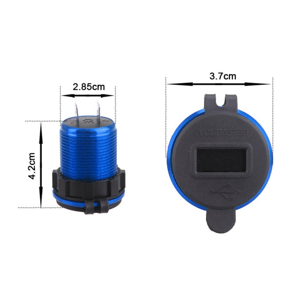 3.0 dubbele usb-autolader, waterdichte aluminium stopcontact, snel opladen met led-voltmeter, universeel 12v/24v snel opladen