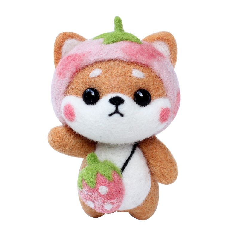 Lovely Dog Wool Felt Craft DIY Unfinished Poked Set Handcraft Needle Material