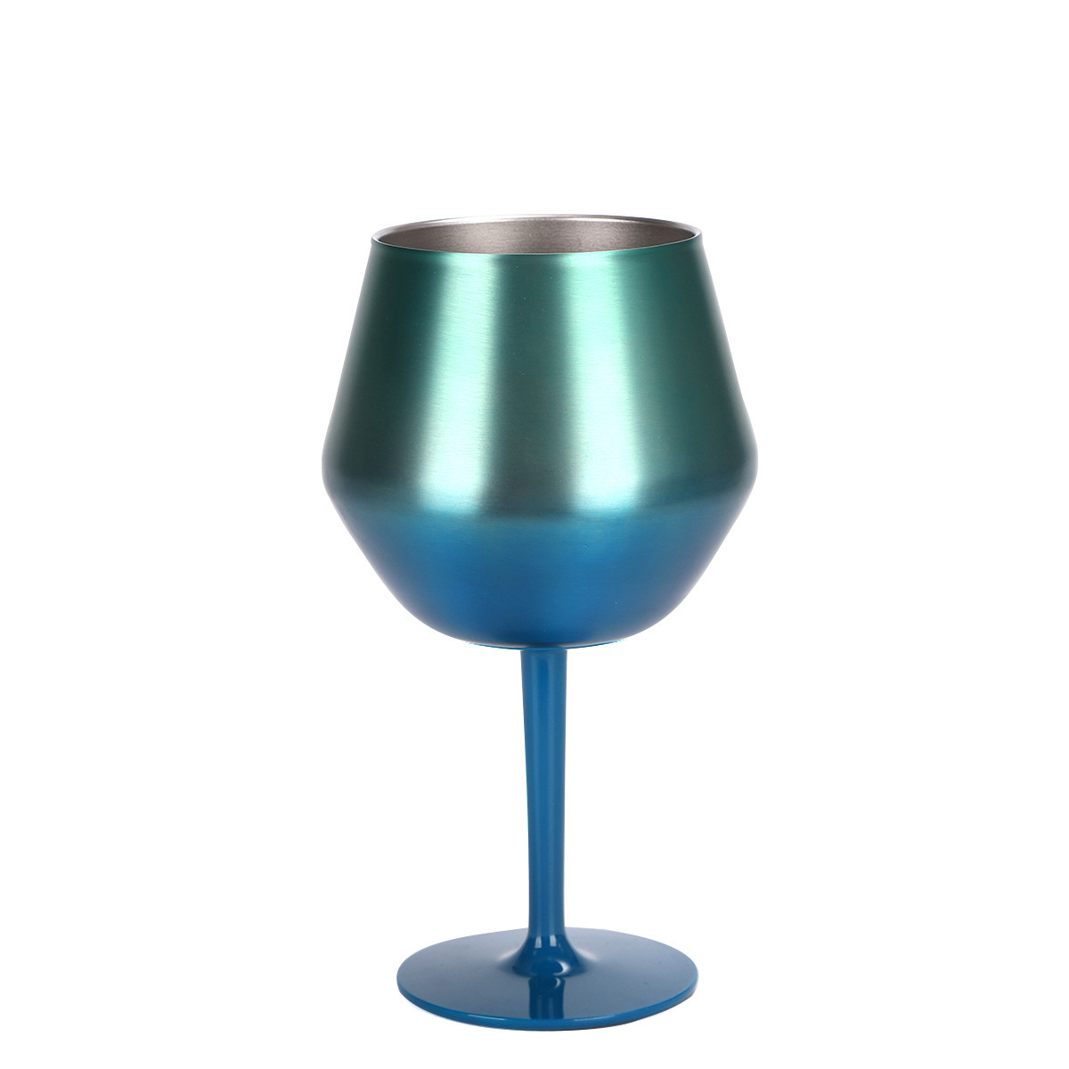 Nueva taza de doble uso de acero inoxidable 304 de 14oz, copa de vino y vaso de café con tallo desmontable, copa de bar con aislamiento al vacío: green
