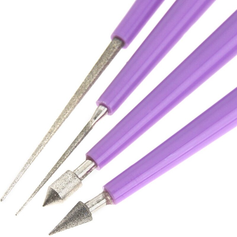 Herramienta ampliadora de 4 Uds con punta de diamante fresa para cuentas abalorios agujero para bricolaje herramienta de joyería hecha a mano