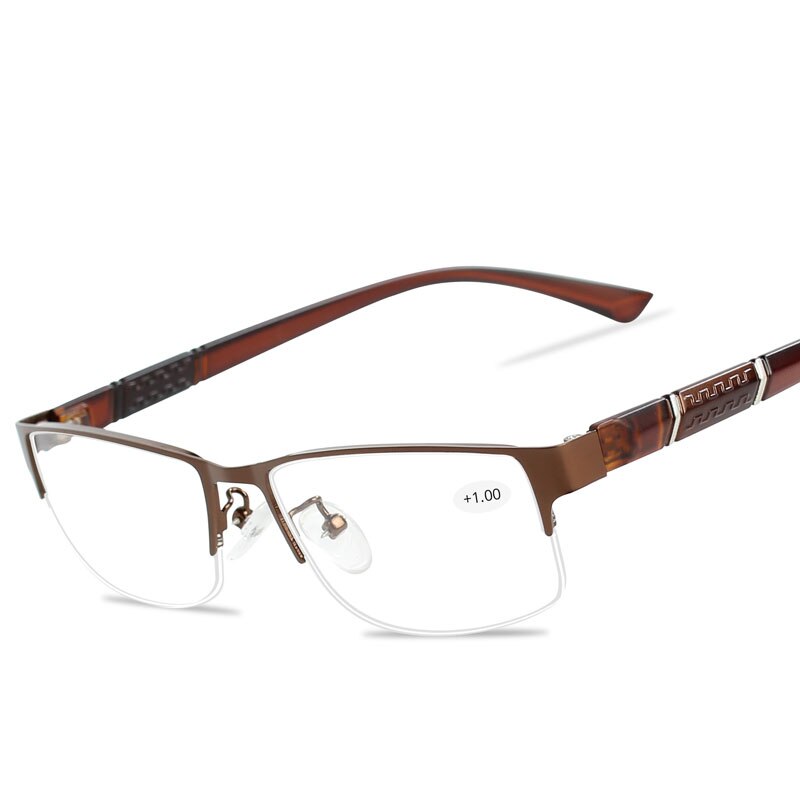 Rvs Leesbril met Dioptrie mannen Bril Gafas de Lectura Verziend Brilmonturen voor Vrouwen Mannen + 1 1.5
