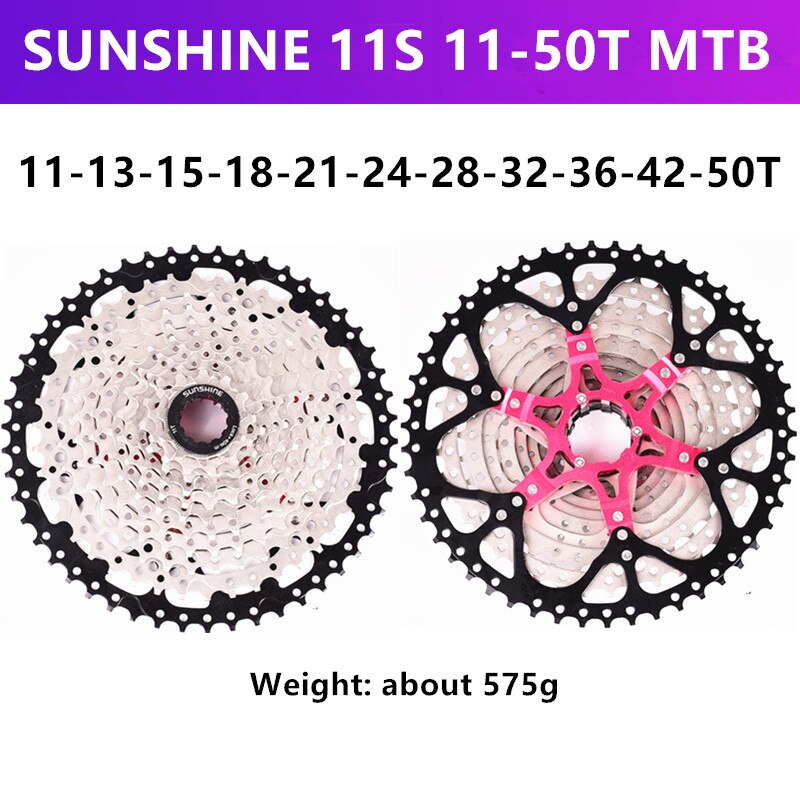 solskinn-sz mtb / landeveissykkel svinghjul 11/22/33 hastighet 11-25t/28t/32t/36t/40t/42t/46t/50t/52t kassett svinghjul og kmc  x11