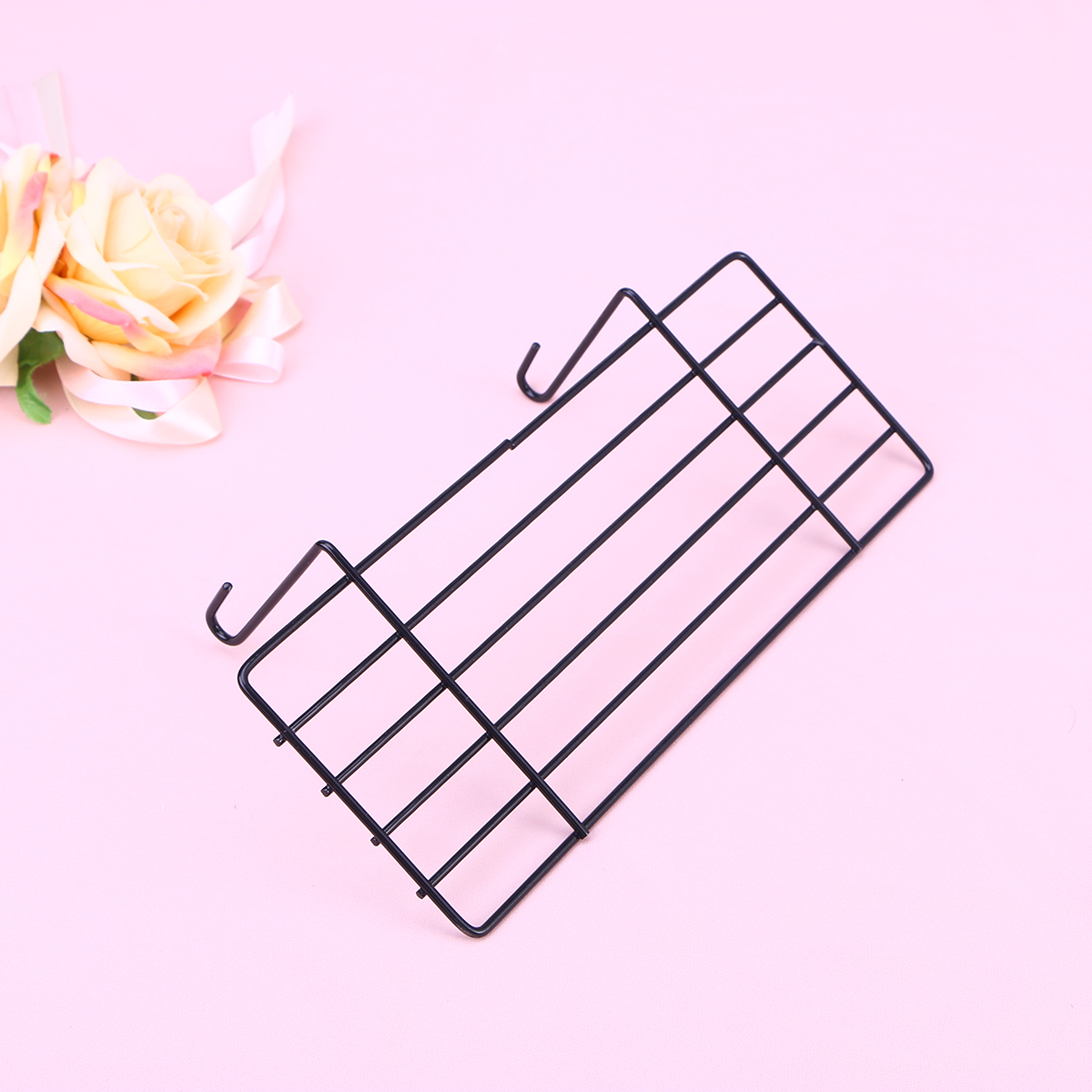 Panneau de grille pour panier de rangement en fil métallique, étagère droite T1, espace de rangement supplémentaire, de document blanc, 25x10cm