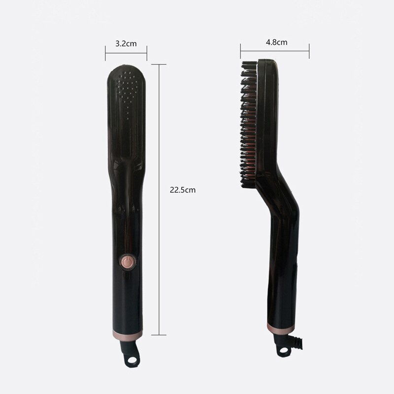 Mini lisseur à barbe en céramique pour hommes, brosse à cheveux, fer à friser, peigne à lisser rapide, styliste, nouveauté