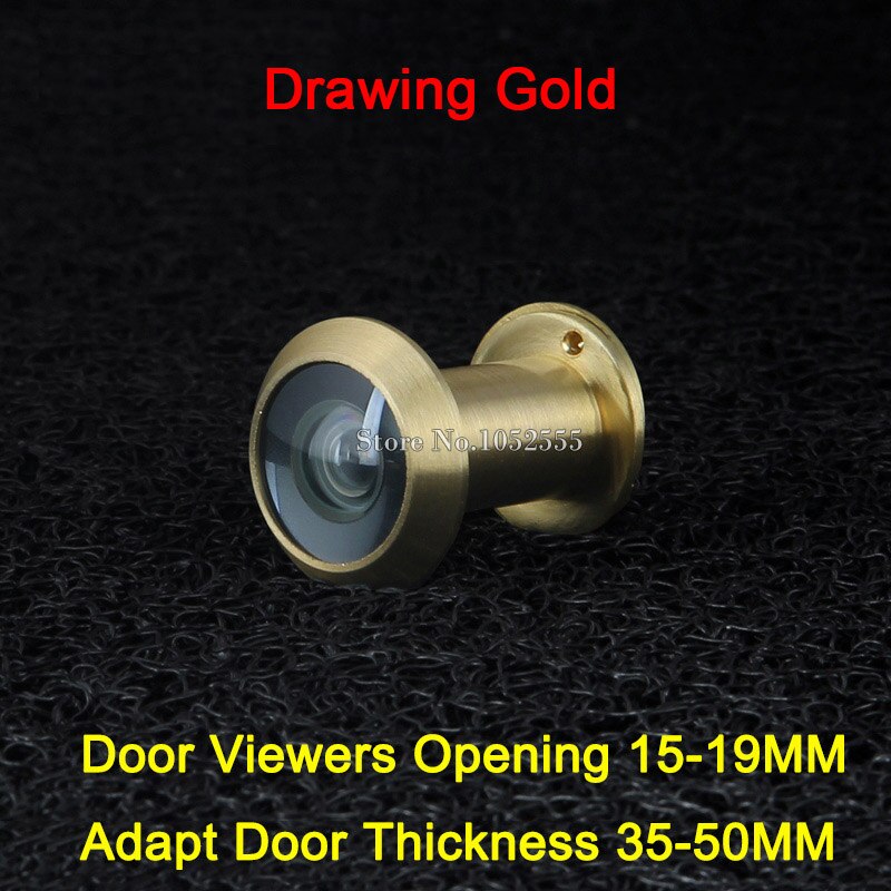 Mirilla de ángulo amplio de 260 grados, Visor de puerta, Spyphole, seguridad antirrobo, de latón de lujo, , 2 uds.: Drawing Gold