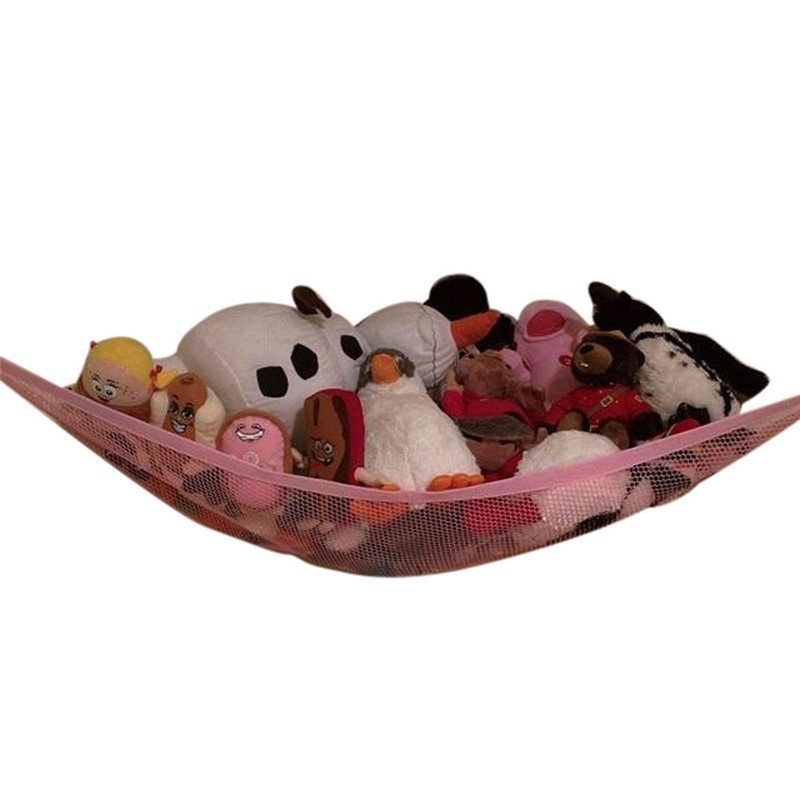 80x60x60cm plus grand hamac coin Jumbo organisateur rangement pour animaux jouet pour animaux juguetes brinquedos #3AA8: Rose