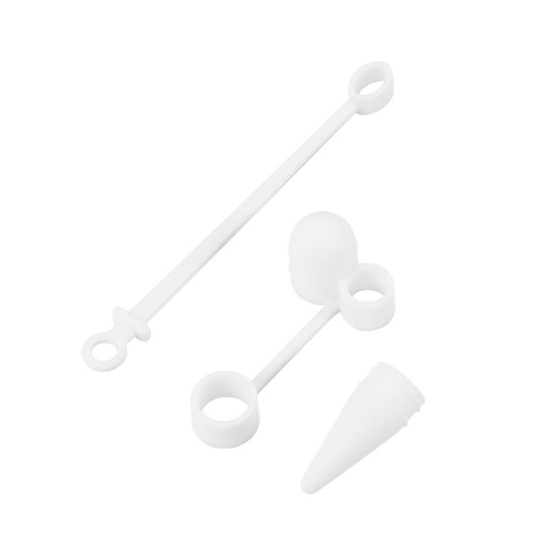 3 In 1 Silicone Anti-lost Top Pencil Cap Holder Nib Tip Cover Cable Adapter Tether Kit For IPad Pro 10.5 12.9 9.7 Pencil Case